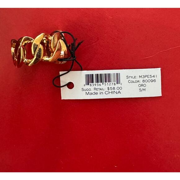 MARC BY MARC JACOBS Gold Katie Turnlock Ring Size S/M - Picture 5 of 6